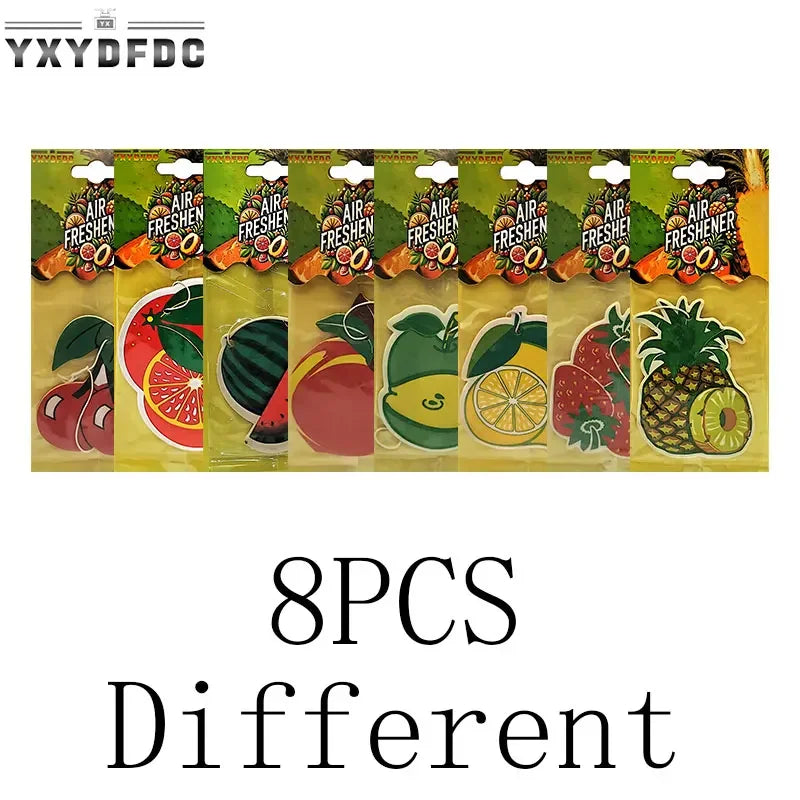 YXYDFDC Car Air Freshener Natural scented tea paper Auto Hanging Vanilla perfume fragrance Fruits car accessories interior
