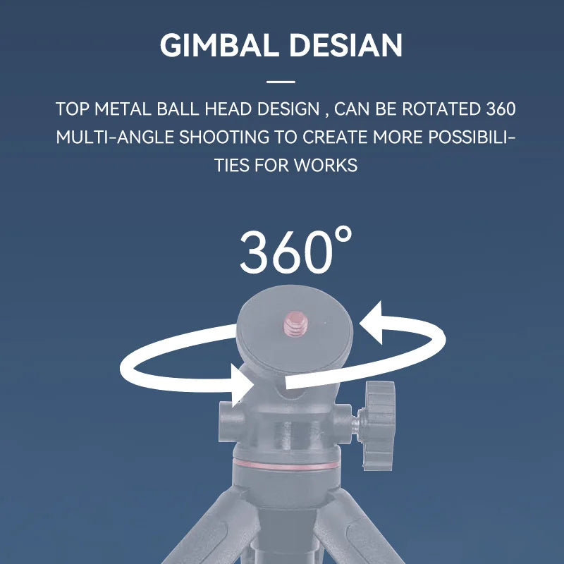 MT-08 SLR Camera Smartphone Vlog Tripod Mini Portable Tripod with Cold Shoe Phone Mount for iPhone Android