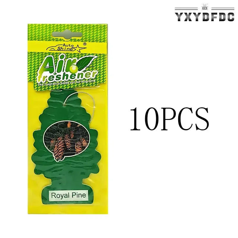 3-80pcs Christmas Tree Car Air Freshener Natural Aromatherapy Tea Paper Hanging Perfume Vanilla Auto Parts Interior