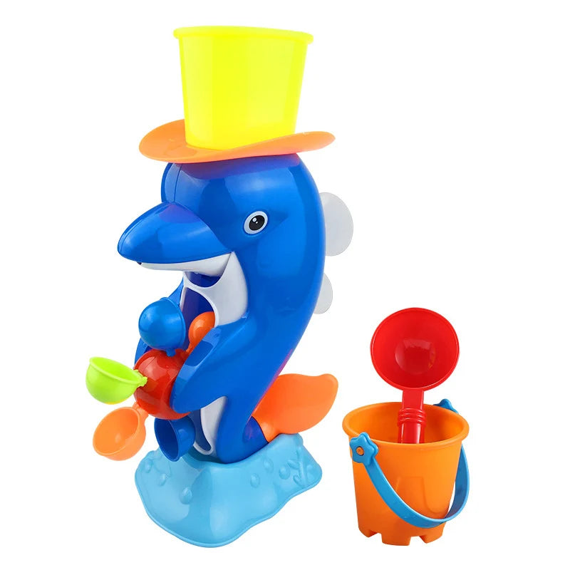 Kids Shower Bath Toys Cute Yellow Duck Waterwheel Toys Baby Faucet Bathing Water Spraying Tool Wheel Type Dabbling Toy
