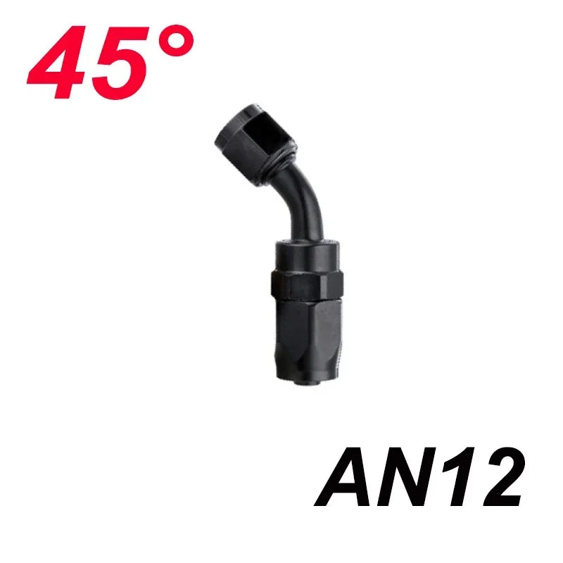 Universal AN4 AN6 AN8 AN10 AN12 Straight 45 90 120 180 Degree Car Oil Fuel CPE Swivel Hose End Fitting Oil Hose End Adaptor