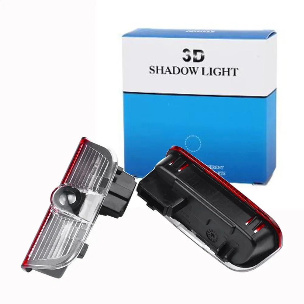 LED Car Decor Door 3D Ghost Shadow Projector Courtesy Lamp For Skoda Superb 2 MK2 Superb 3 2009-2018 Car Accessories Decoration