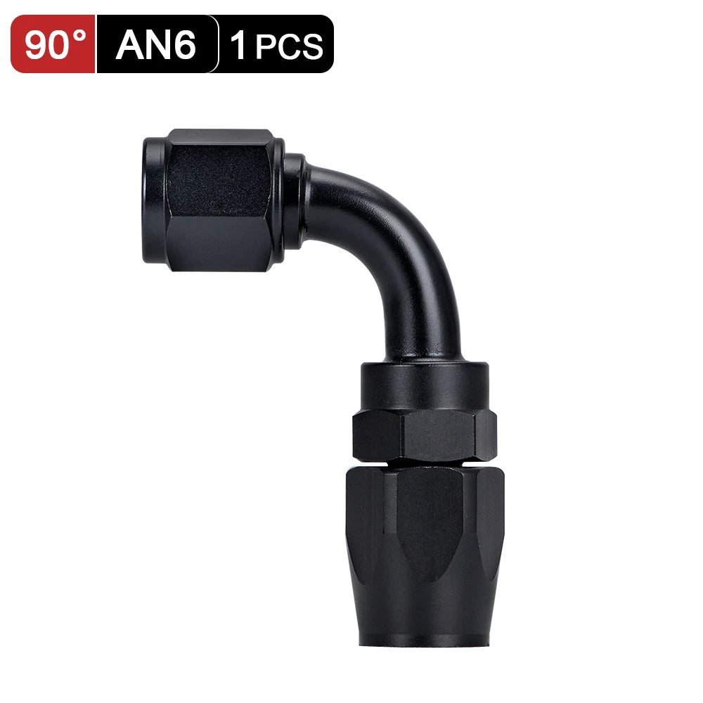 1 Pieces Oil Hose End Adaptor Kit Oil Fuel Swivel Hose End Fitting AN4 AN6 AN8 AN10 Straight 45 90 180 Degree