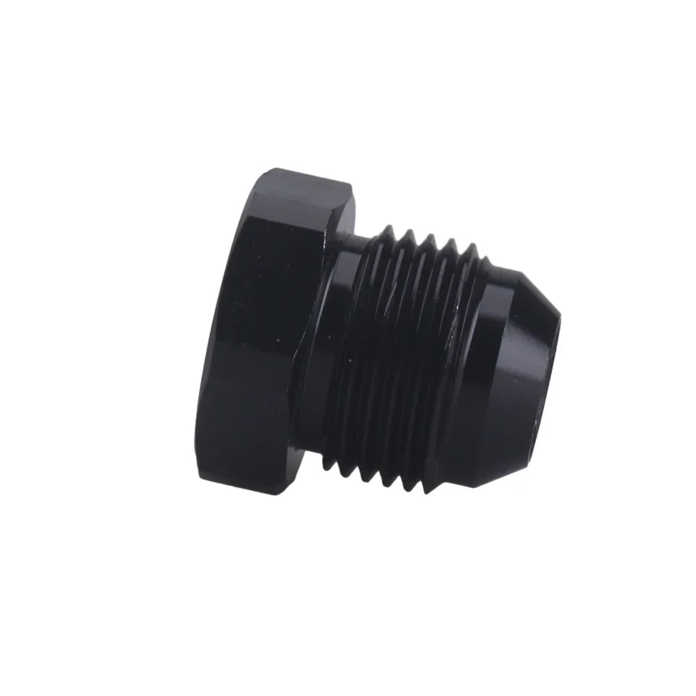 AN4 AN6 AN8 AN10 AN12 Male Flare Thread Hexagon Head Blanking Plugs Fitting Hex Cap Lock Hose Fitting Adapters Aluminum Anodized
