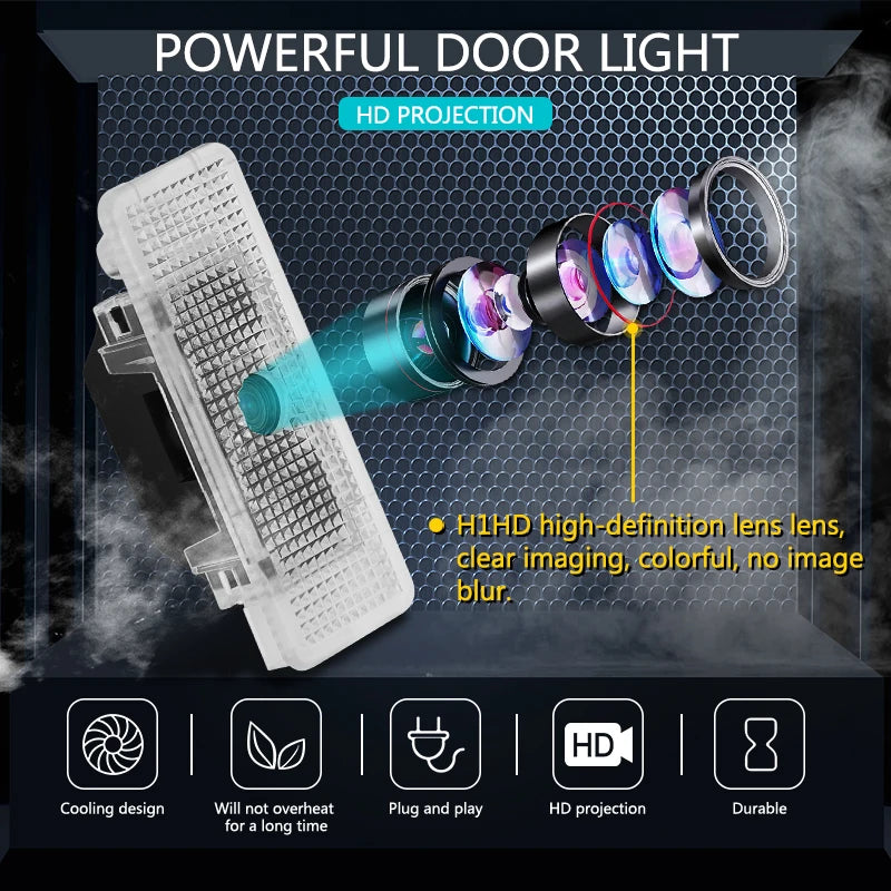 Car Projector Door Emblem LED Lights For MINI Works R50 R52 R53 R56 R57 R58 Countryman R60 F55 F56 R5 R53 JCW Accessories