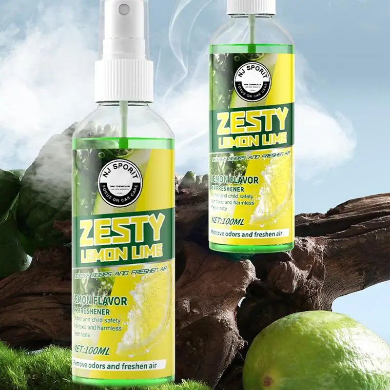 Car Odor Remover Spray 100ml Powerful Smell Eliminator With Lemon Scent Multipurpose Odor Remover For Trucks Garages Studios