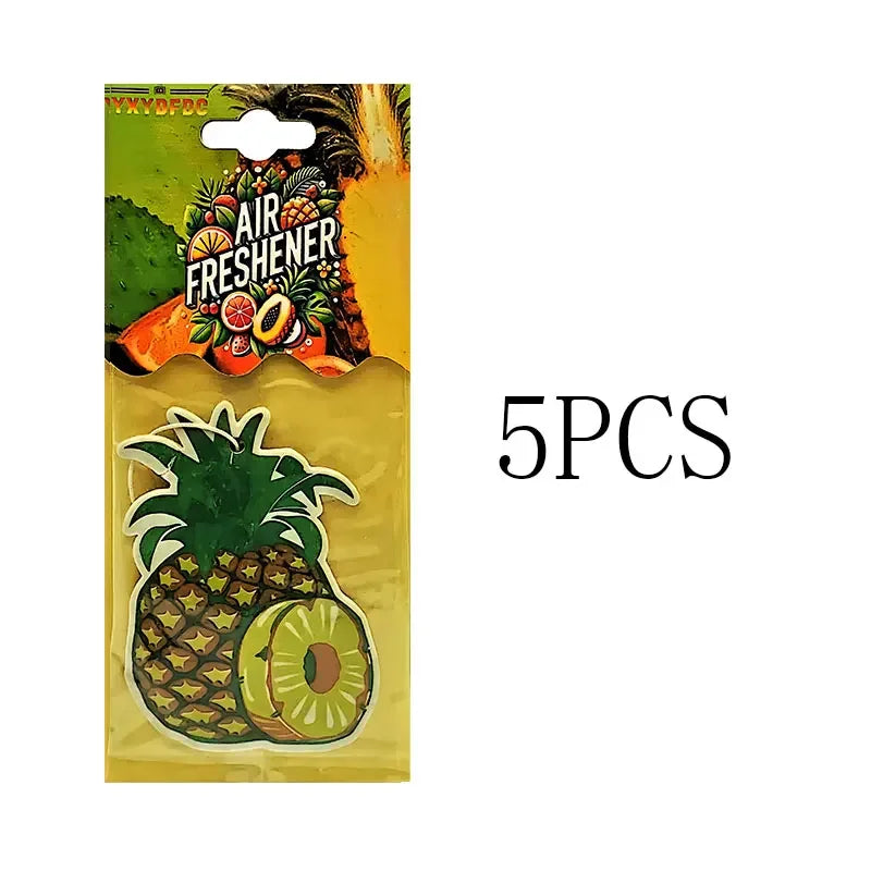 YXYDFDC Car Air Freshener Natural scented tea paper Auto Hanging Vanilla perfume fragrance Fruits car accessories interior