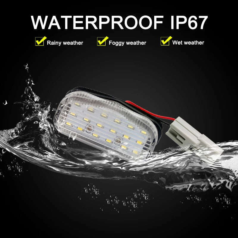 12V LED Number Plate Lamp For Honda XR-V XRV 2015 2016 2017 2018 2019 2020 White License Plate Light Assembly