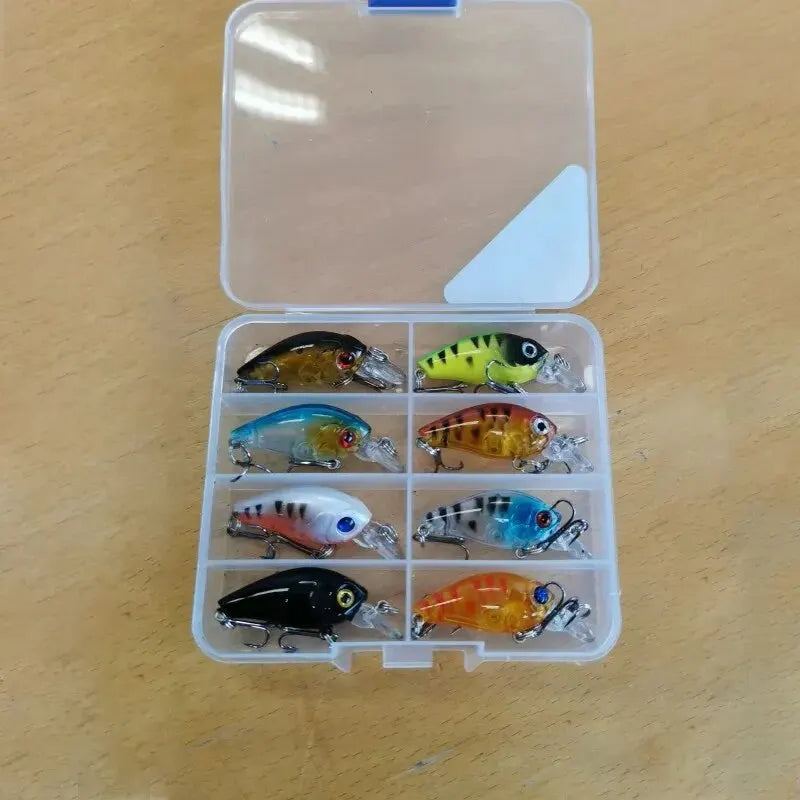 Crankbait Fishing Bait 8pcs 4g 4.5cm Artificial Hard Baits Crank Lure Set Sinking Minnow Jerkbait Wobbler Fishing Tackle Pesca