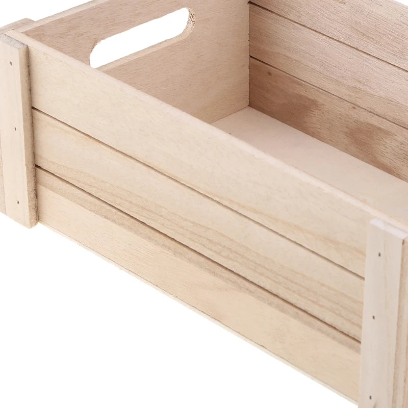 Creative Wooden Desktop Storage Basket Rectangular Desk Organizer Box Desktop Sundries Collection Arrangement Home Decor