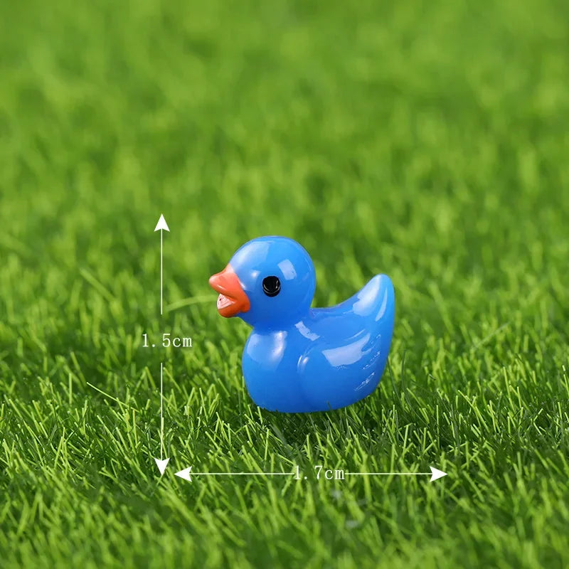 20pcs Tiny Ducks Figures Mini Resin Ducks Plastic Small Miniature Ducks for Dollhouse Fairy Garden Landscape Aquarium Decor