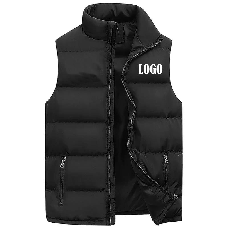 Customized Men and Women Puffer Vest Warm Vest Jacket Sleeveless Coat Warm Sleeveless Jackets Autumn Winter Padded Coat