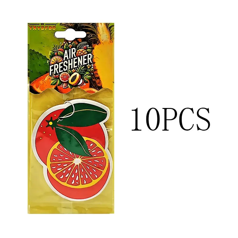 YXYDFDC Car Air Freshener Natural scented tea paper Auto Hanging Vanilla perfume fragrance Fruits car accessories interior