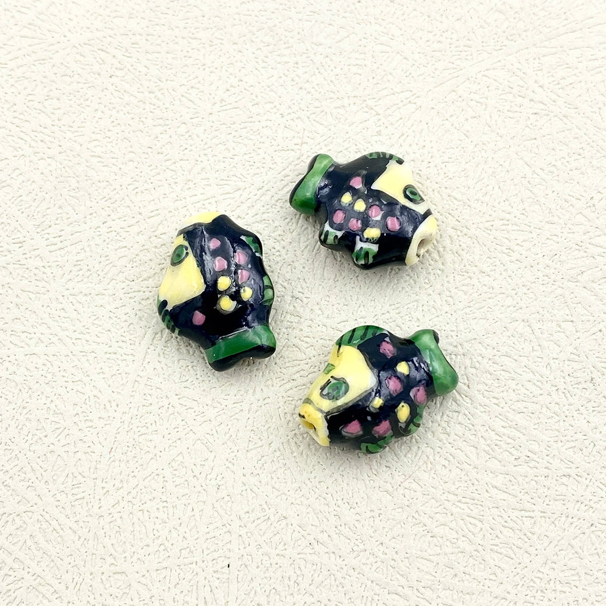 2022 New Style 27 Colors 18MM Clownfish Tropical Fish Ceramic Beads Porcelain for Key Chain Bracelet DIY Handmade Free Shipping