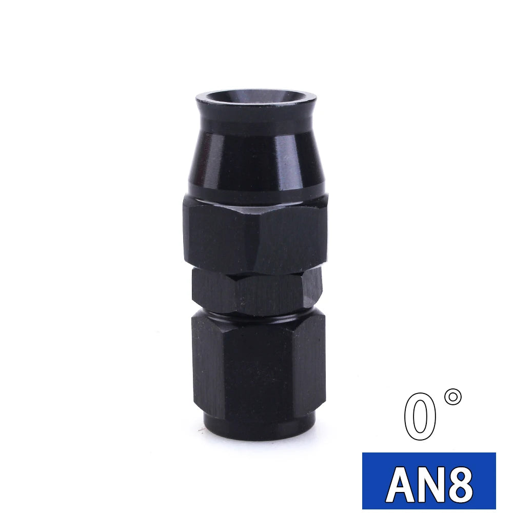 AN4 AN6 AN8 AN10 straight 045 90 180 Degree Reusable Hose End Fitting Adapter For Swivel PTFE Oil Fuel Line Hose End Fitting