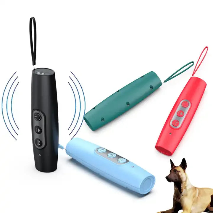 Outdoor Indoor Dog Barking Control Long Range Ultrasonic Anti-Barking Device Ultrasonic Dog Repeller with Flashlight LED Light