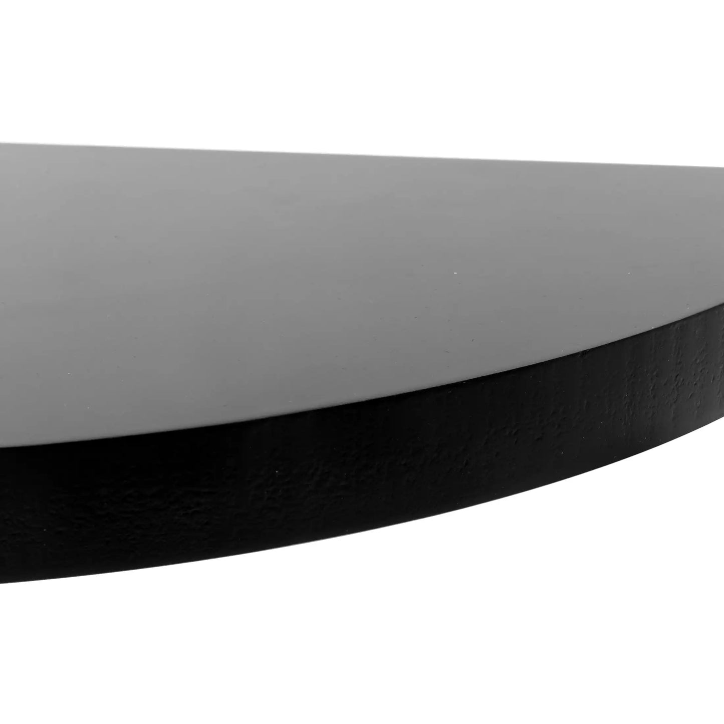 9.45" Round Corner Decorative Floating Shelf, Set of 2, Black