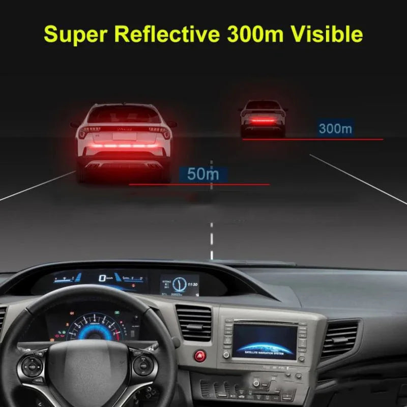 Car Trunk Reflector Sticker Night Safety Warning Tape Strips Anti Collision Car Reflective Stickers Auto Decoration Accessories