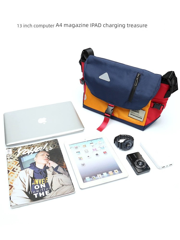 One Shoulder Trendy Japanese Style Cycling Student Messenger Bag