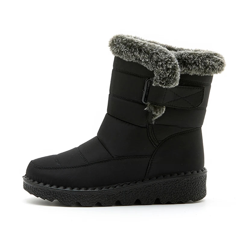 2023 Waterproof Snow Boots for Women Winter Shoes Faux Fur Plush Ankle Boots Woman Plus Size Non-Slip Warm Cotton Botas Mujer