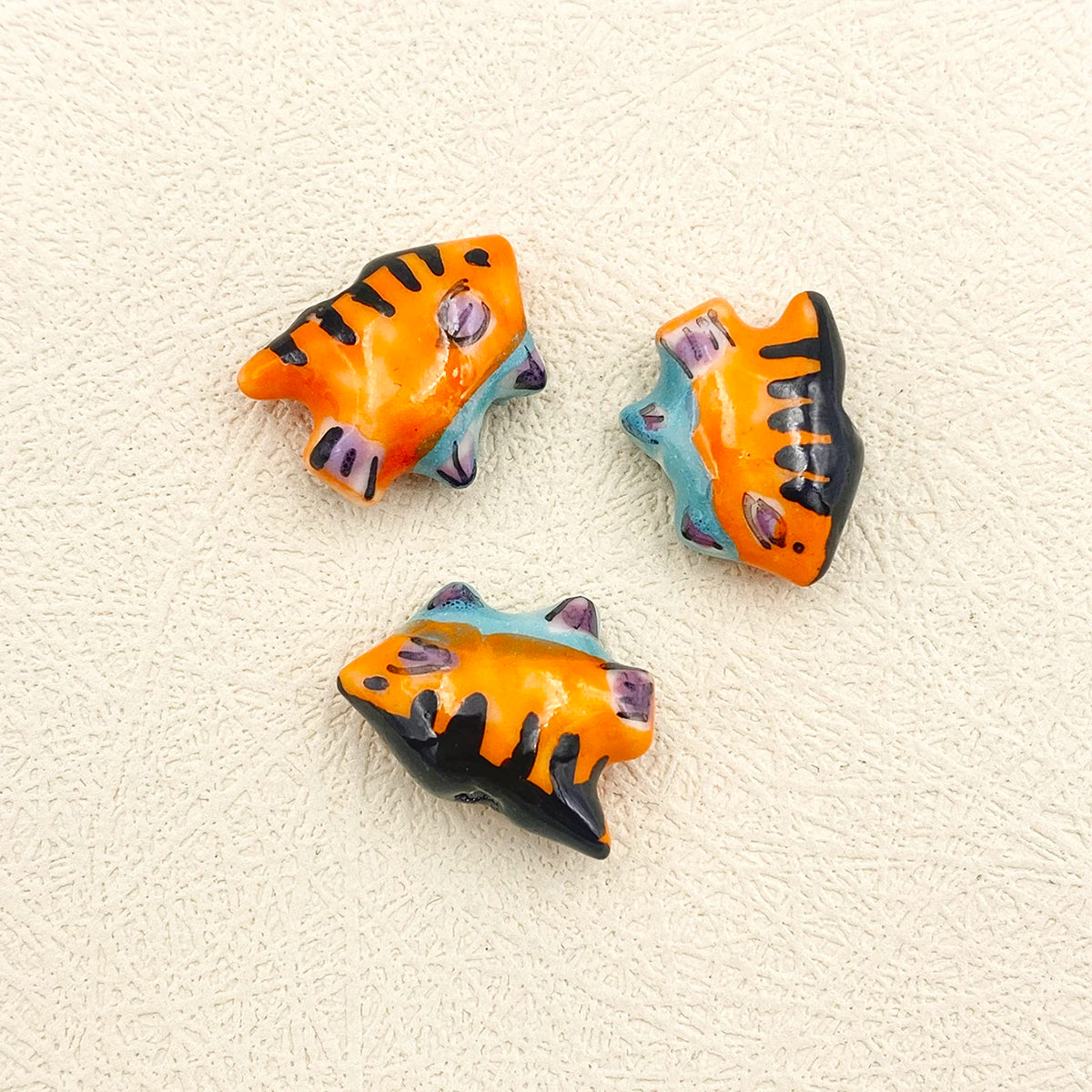 2022 New Style 27 Colors 18MM Clownfish Tropical Fish Ceramic Beads Porcelain for Key Chain Bracelet DIY Handmade Free Shipping