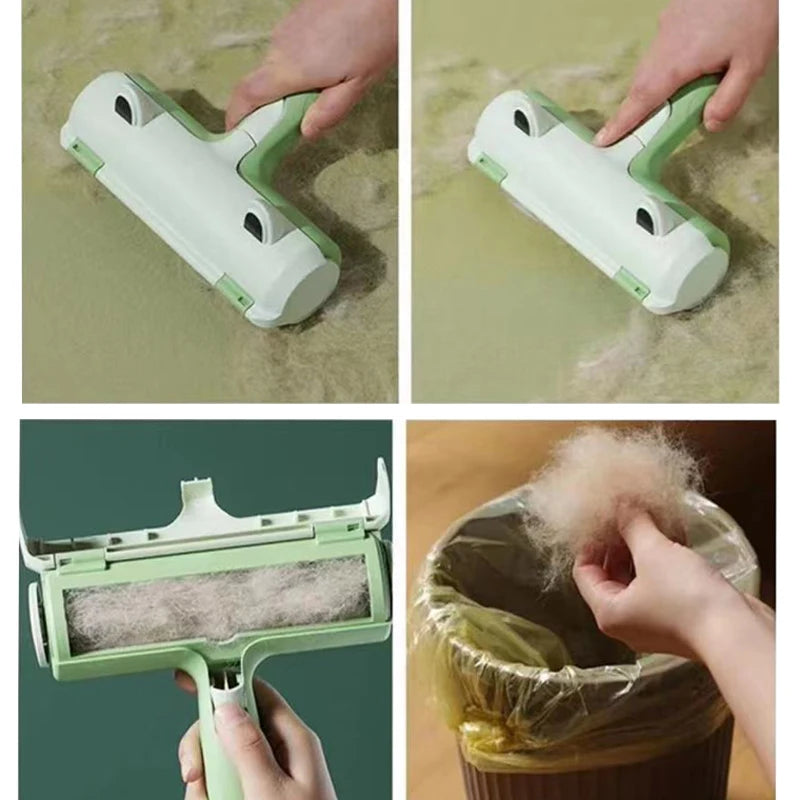 Cat Hair Removal Brush Large Pet Fluff Roller Portable Washable Cat Dog Lint Furniture Sofa Cleaning Tool Reusable Self-cleaning