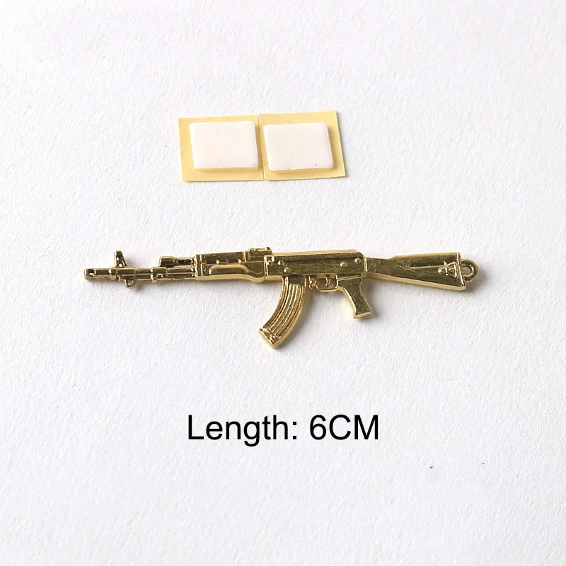Car Interior Decoration Yellow Duck Accessories Three-level Helmet with Silver Propeller Duck Accessories Weapons Toy Gun AMW