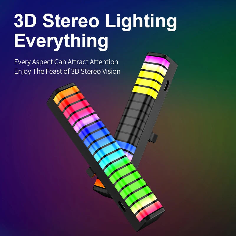 Car RGB LED Strip Light Music Sound Control Pickup Rhythm Ambient Lamp Atmosphere Light Bar Air Freshener Aromatherapy 2 In 1