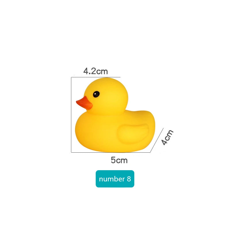 Cute Duck with Squeeze Sound Bath Toy Soft Rubber Float Ducks Play Bath Game Fun Gifts For Children Kids Baby