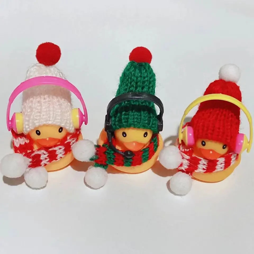 Mini Yellow Car Duck Rubber for Car Accessories Dashboard Toy Small Duck Car Decoration Interior Cute Ornaments