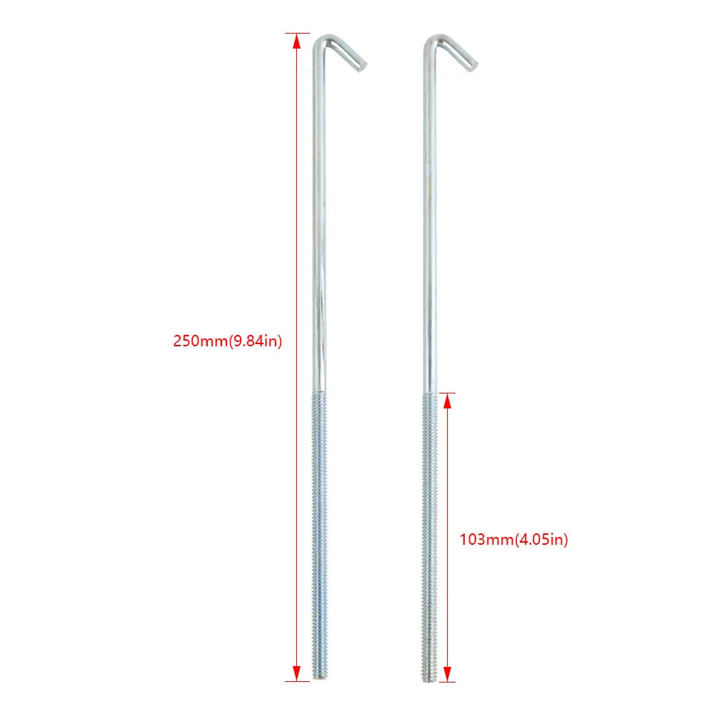 200mm 250mm SET Iron Universal Battery Auto Battery Tie Down Mount Holder Bracket Brace
