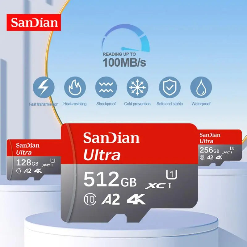 Original SD Card 2T 1T Large Capacity Memory Cards Micro TF sd Card 512GB High Speed Flash Card for PC/Desktop/Mac/Cameras