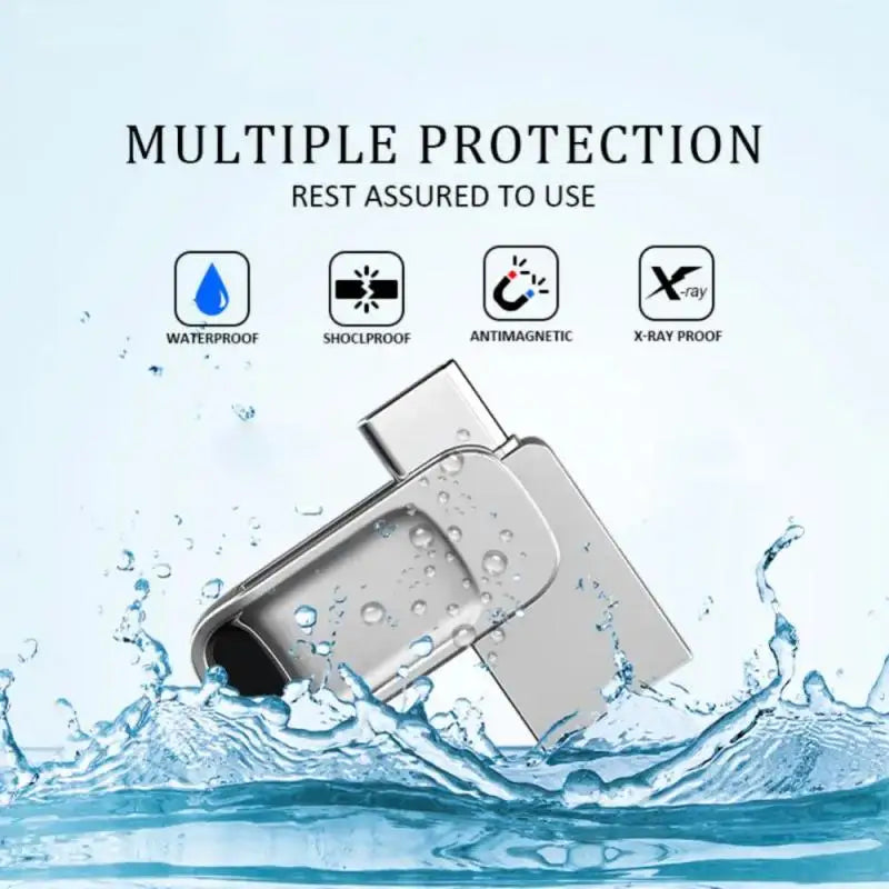 Mini 2TB Usb 3.0 Pen Drive Memory USB Flash Drives 1TB 512GB 256GB Metal TYPE C OTG High Speed Waterproof 2TB 1TB USB Memorias