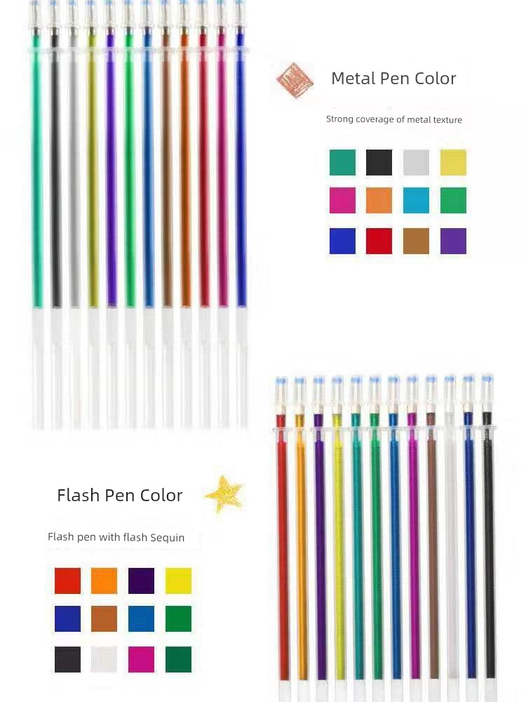 100 Color Stroke Key Fluorescent Metal Multi-Purpose Refill