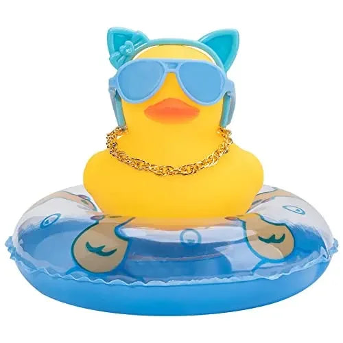 Mini Rubber Resin Duck  for Car Decoration Dashboard Car Decoration Funny Sunglasses for  House Interior and Office Decoration