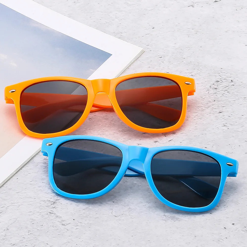 2023 Fashion Brand Kids Sunglasses Child Black Sun Glasses Anti-uv Baby Sun-shading Eyeglasses Girl Boy Sunglass