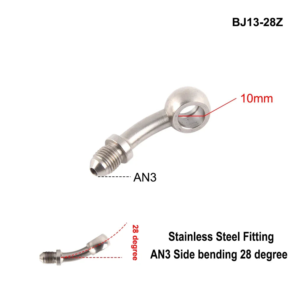 1PC Stainless Steel AN3 to AN -3 Straight Brake Swivel Hose Ends Car Fitting