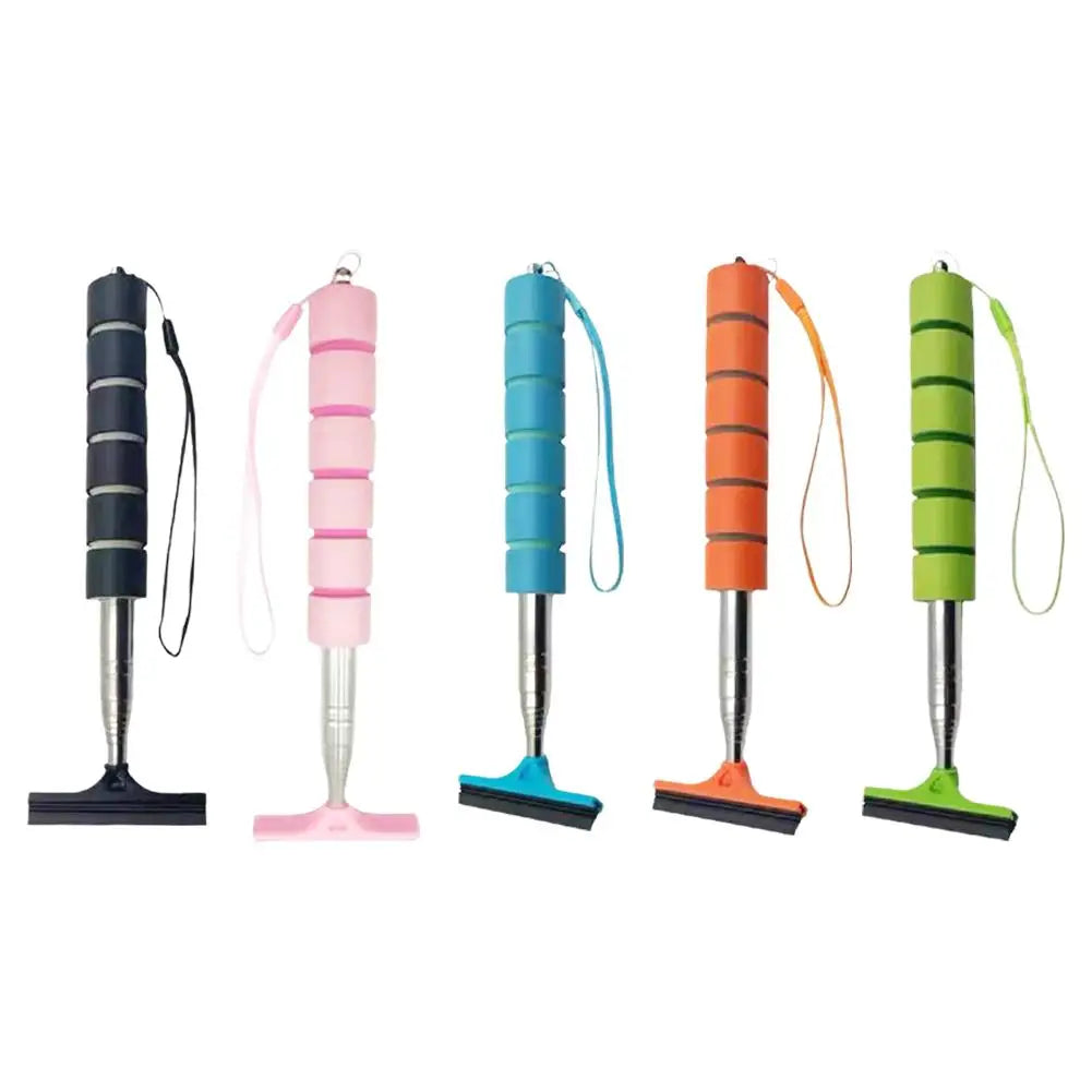 Water Wiper Plate Glass Cleaner Scraper Extendable Handle For Car Mirror Rainy Glass Window Cleaning Bathroom Kitchen Tool