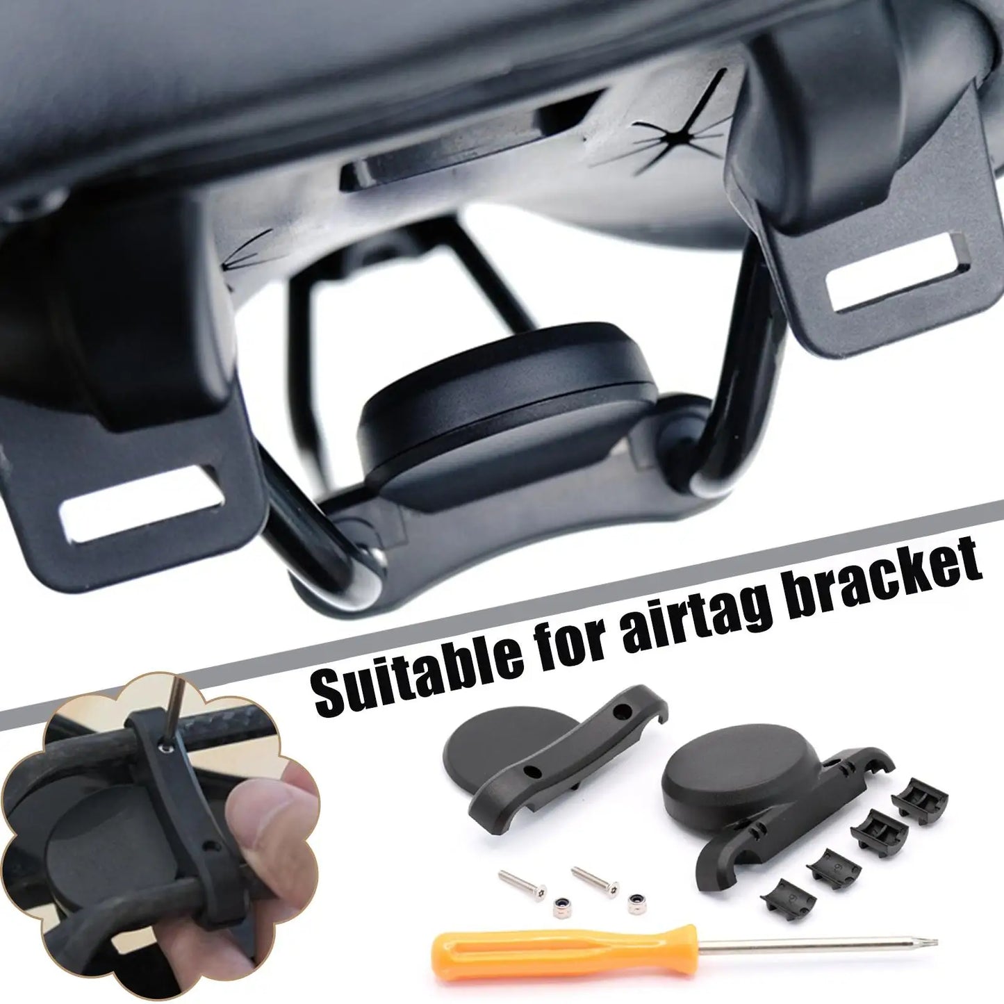 Bike Holder Bracket Protective Case For Apple Airtag Bike Mount Protect Anti-Theft Case Bicycle Tracking Location Protect Shelf