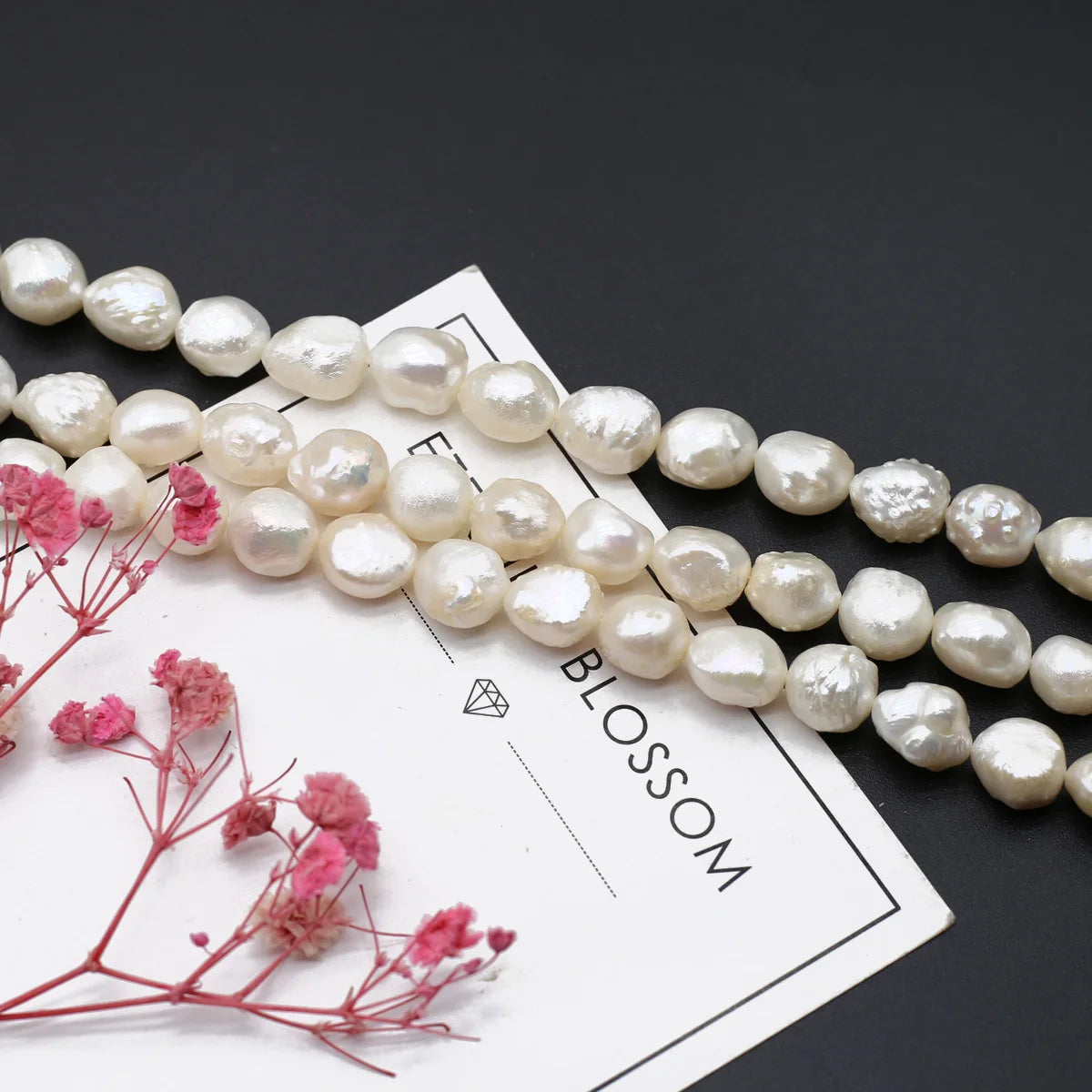 White Irregular Round Natural Freshwater Baroque Pearl 9-10mm Loose Spacing Beaded Jewelry Making Necklace Earrings High Quality