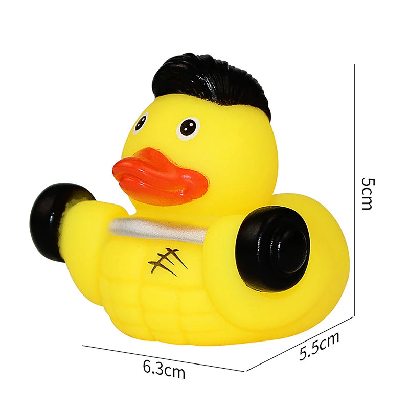 Creative Cute Sports Duck Toys Baby Bath Toys Rubber Ducks Summer Beach Pool Activity Floating Ducks Children Birthday Gifts