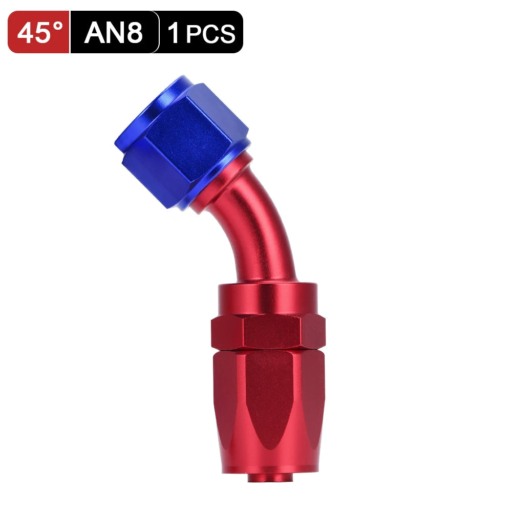 1 Pieces Oil Hose End Adaptor Kit Oil Fuel Swivel Hose End Fitting AN4 AN6 AN8 AN10 Straight 45 90 180 Degree