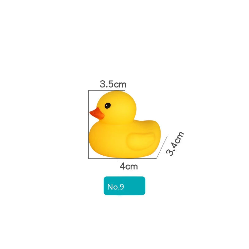 Cute Duck with Squeeze Sound Bath Toy Soft Rubber Float Ducks Play Bath Game Fun Gifts For Children Kids Baby