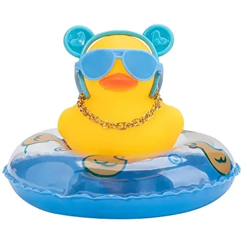 Mini Rubber Resin Duck  for Car Decoration Dashboard Car Decoration Funny Sunglasses for  House Interior and Office Decoration