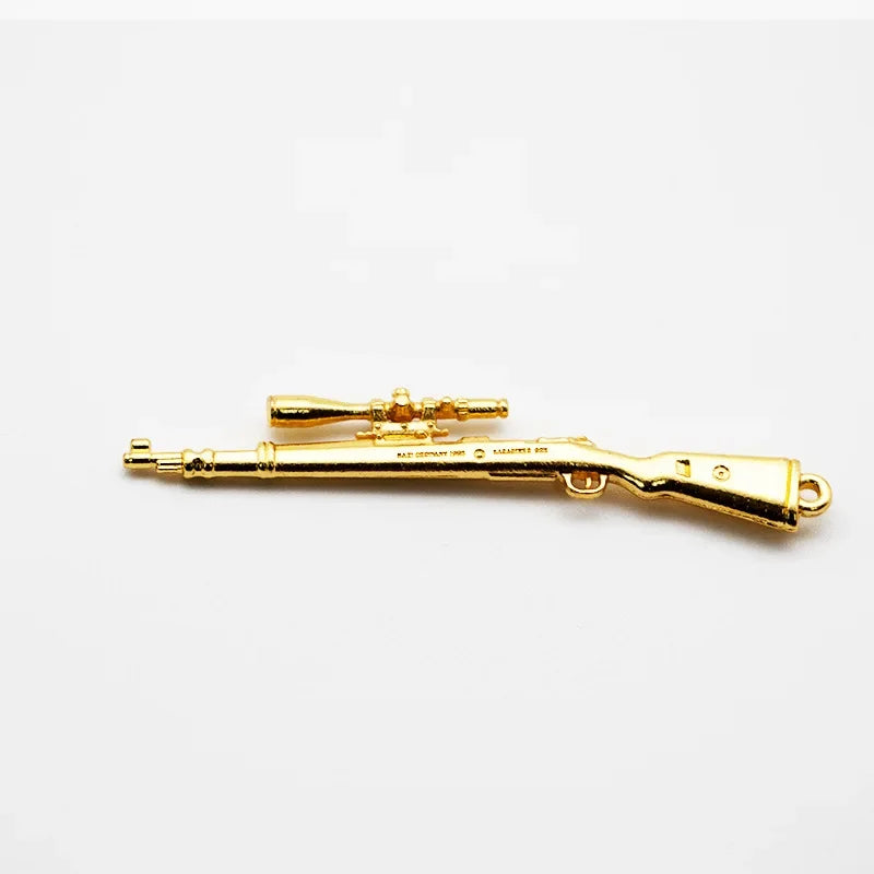 Wholesale Bike Car Yellow Rubber Duck Accessories Weapon Gold Black M416 AKM 98K AMW Duck Toy Bicycle Car Decoration Duckling