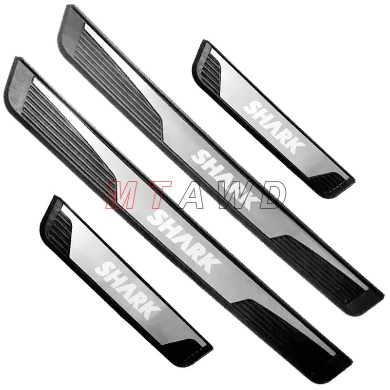 For BYD Shark Sealion 6 Song Plus DM-i 2021-2025 Stainless Chrome Car Door Sill Scuff Plate Guard Pedal Protector Cover Styling