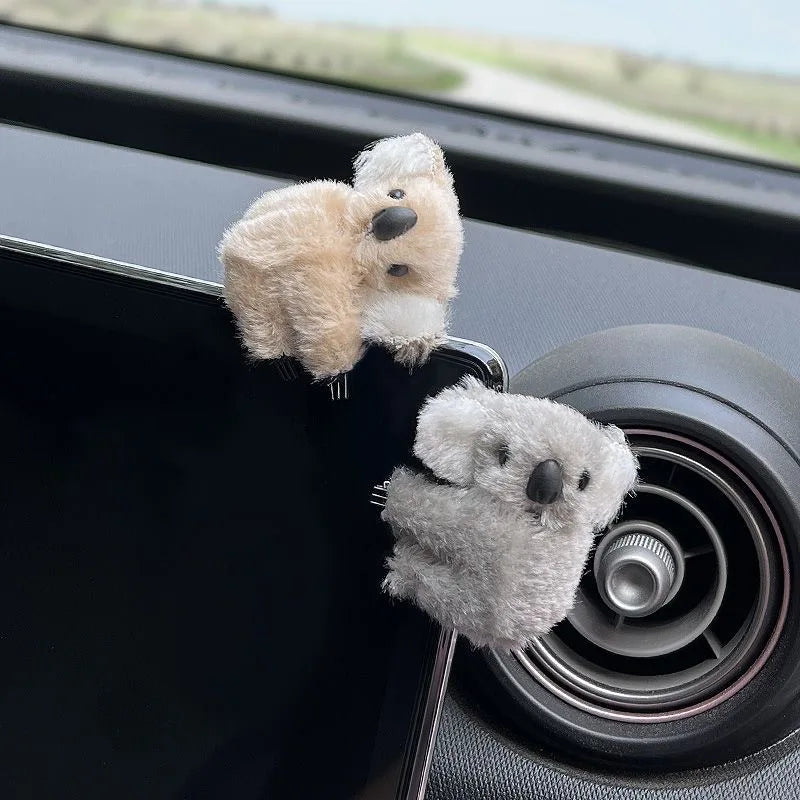 Cute Koala Car Interior Decoration Auto Rearview Mirror Central Control Screen Decoration Sun Visor Card Clip Car Accessories
