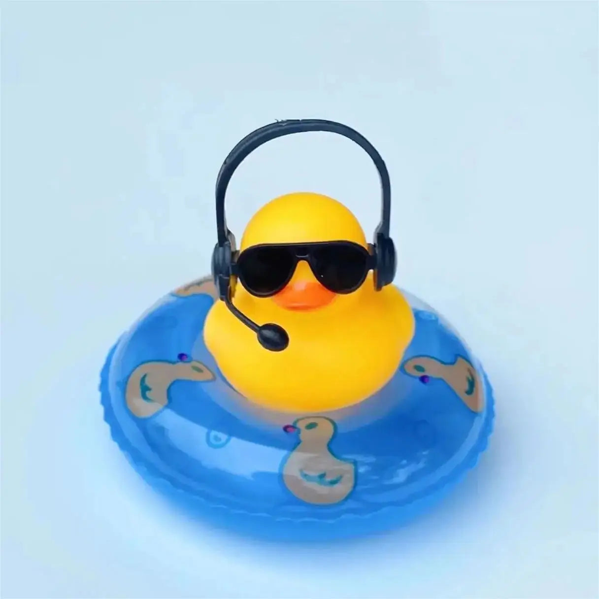 Cowboy Duck Car Dashboard Decorations Rubber Duck  with Cool Accessories Mini Swim Ring Sun Hat Sunglasses Scarf or Necklace