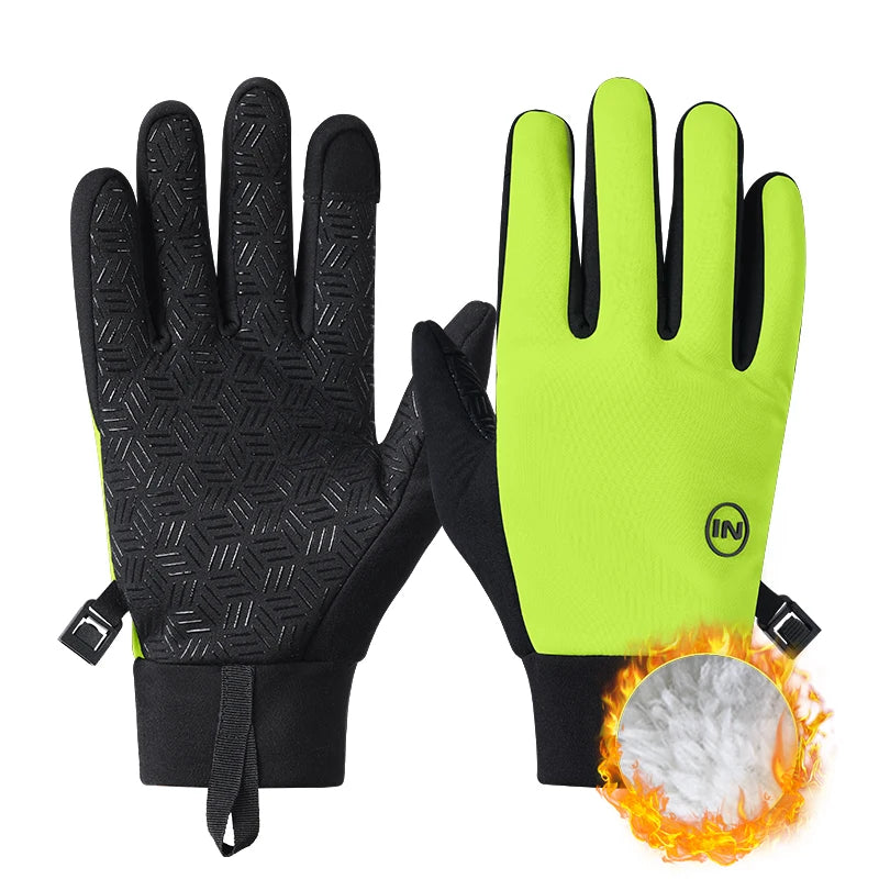 INBIKE Touchscreen Winter Gloves for Men Windproof Thermal Insulated Road Bike Cycling Gloves Man for Cold Weather E-Bike Riding