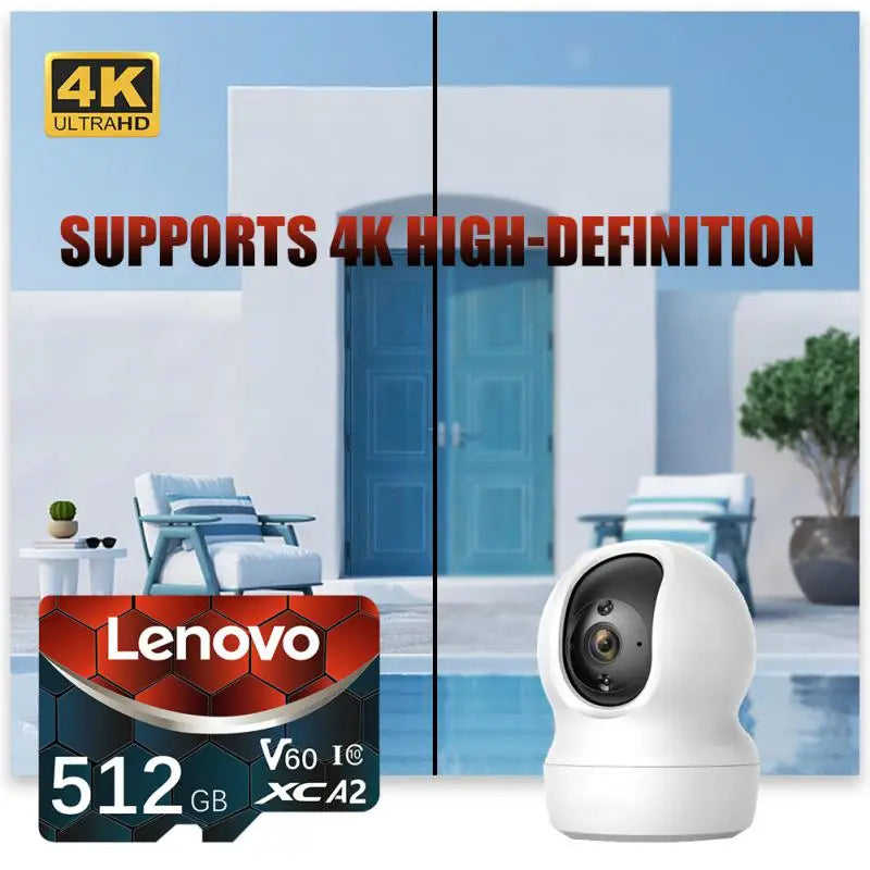 Lenovo Original 2TB Memory Card 128GB Micro TF Card 64GB High Capacity Flash Card Class10 High-Speed SD Card For PC/phone/Camera